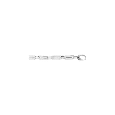 Bracelet acier maille style grain de café 22cm