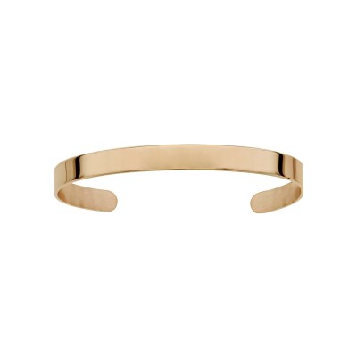 Bracelet acier et pvd doré ruban ouvert 6mm à graver 63*47mm