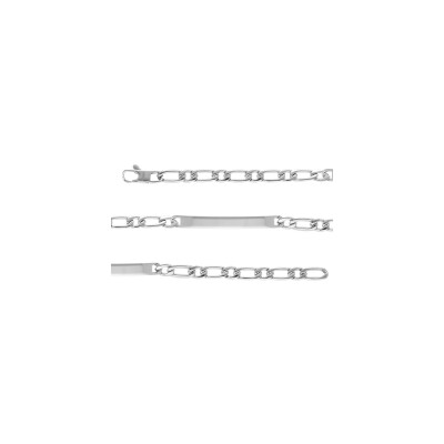 Bracelet identite acier 1+1 5mm 18cm