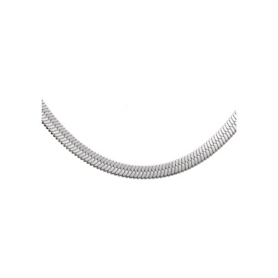 Collier acier maille miroir 4mm en 40 + 3 cm