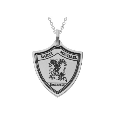 Collier acier pendentif 