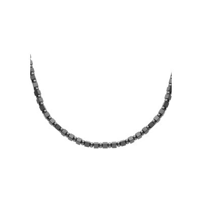 Collier acier verre teinté 49+6cm