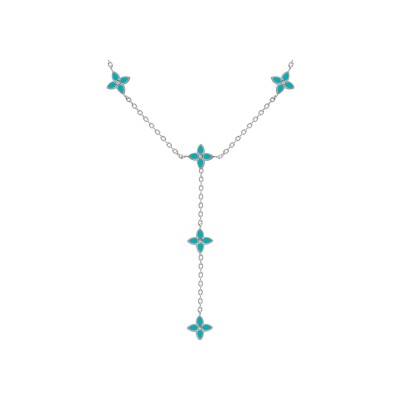 Collier acier doré pendentif oxyde blanc contour oxydes blancs 38+5cm