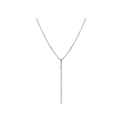 Collier acier forme cravate 38+5cm