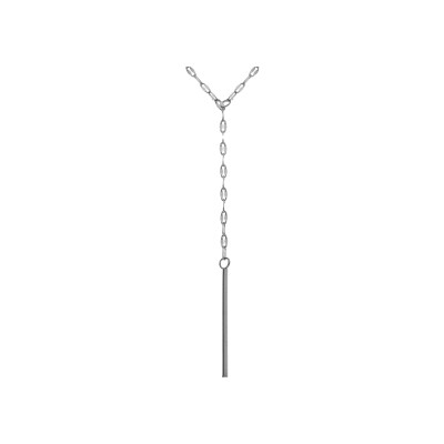 Collier acier forme cravate 38+5cm