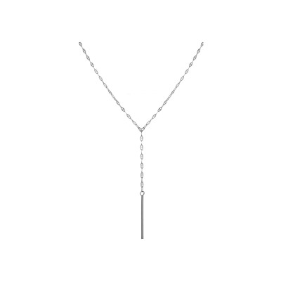 Collier acier forme cravate 38+5cm