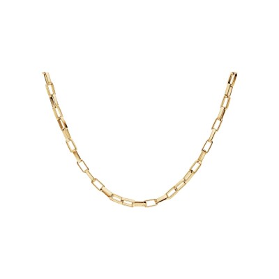 Collier acier et pvd doré 50+6cm