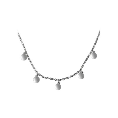 Collier acier pampilles 42+5cm