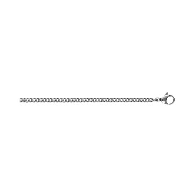 Chaîne acier gourmette 2.2mm 55cm