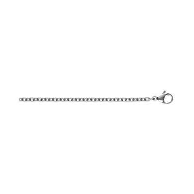 Chaîne acier maille forçat 2.3mm 50cm