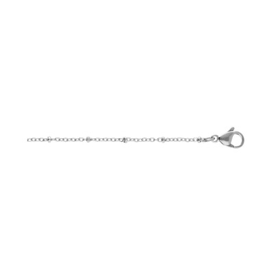 Collier acier avec boules 50+10cm