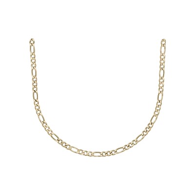 Collier acier et pvd doré 1+3 5mm 50cm