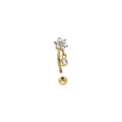 Piercing acier doré oreille rook et arcade