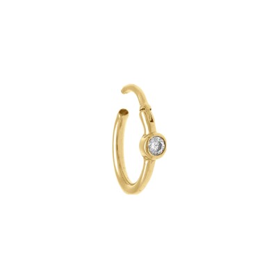 Piercing acier doré oreille helix, tragus, daith, rook anneau oxyde