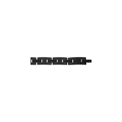 Bracelet acier pvd noir mat 21cm réglable