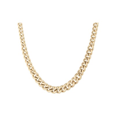 Collier doré maille gourmette en chute avec cataphorese 40+5cm