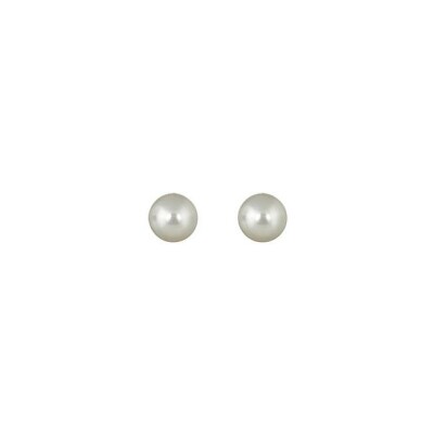 Boucles d'oreilles tige plaqué or 8mm perles imitation creme