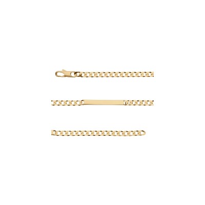 Bracelet identite gourmette4mm plaqué or 18cm