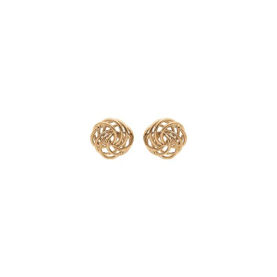 Boucles d'oreilles tige plaqué or noeud d'amour
