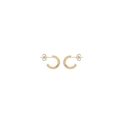 Boucles d'oreilles tige plaqué or demi Boucles d'oreilles créoles picot