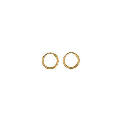 Boucles d'oreilles créoles fil 1.5mm diam 14mm plaqué or