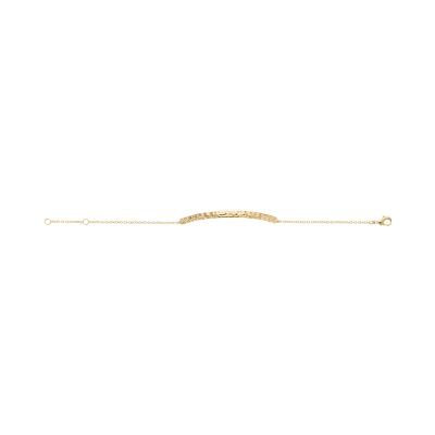 Bracelet plaqué or martelé 16+2cm