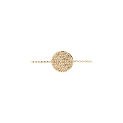 Bracelet plaqué or forme rond motif pointille 16+2cm