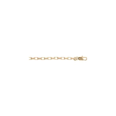 Bracelet plaqué or mailles rectangualires 16+3m