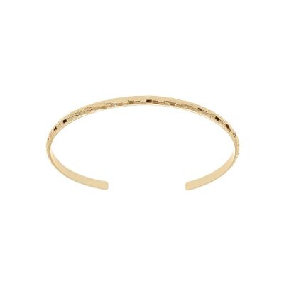 Bracelet rigide plaqué or lapidée 55mm