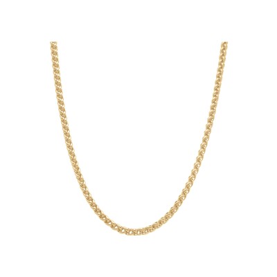 Collier plaqué or maille palmier 45cm