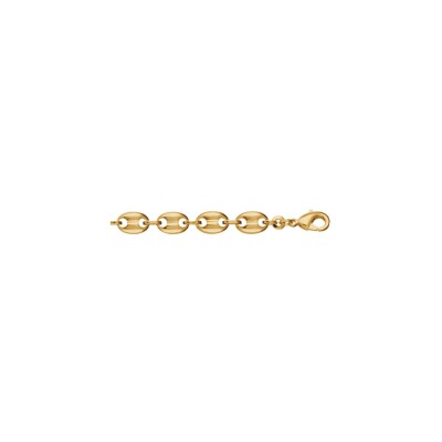 Bracelet plaqué or grain de café 7mm massive 19cm