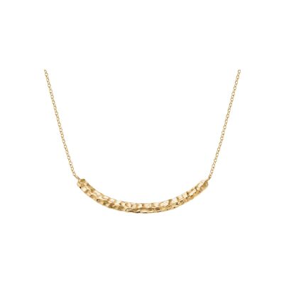Collier plaqué or martelé 40+4cm