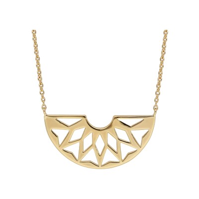 Collier plaqué or motif ajouré 40+4cm