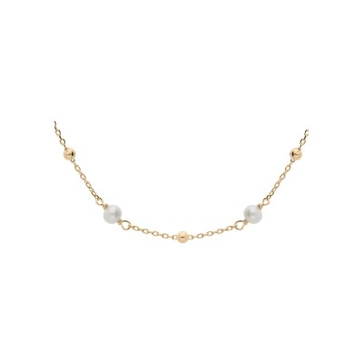Collier plaqué or 7 perles de culture d'eau douce 38+4cm