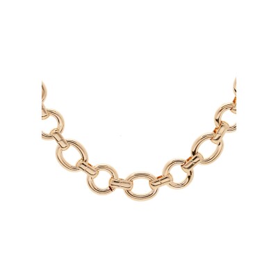 Collier plaqué or mailles rondes 40+5cm