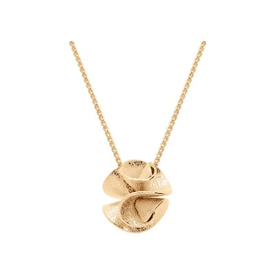 Collier plaqué or pendentif boule 40+5cm