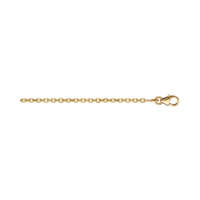 Chaîne forçat 2mm 42cm plaqué or