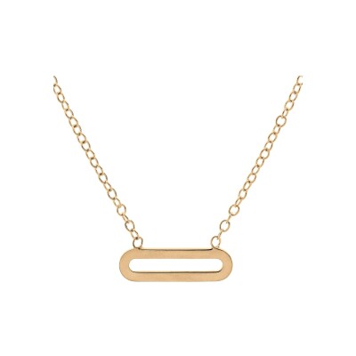 Collier plaqué or 1 élément rectangulaire 38,5+5cm