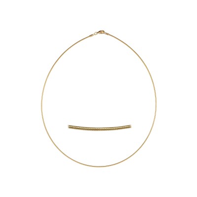 Collier plaqué or omega ronde 1.70mm 42cm plaqué or