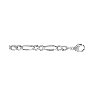 Chaîne hawai 1+2 5mm 55cm argent rhodié