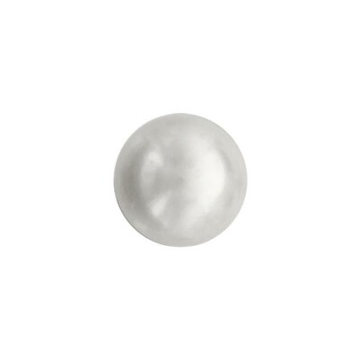 Mono-boucle d'oreille tige argent rhodié perle de culture d'eau douce bouton 6mm blanc