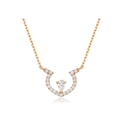 Tinmel necklace, pink gold and diamonds