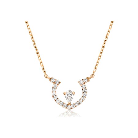 Tinmel necklace, pink gold and diamonds