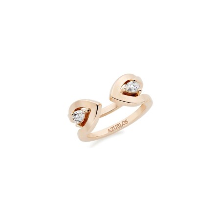 Tinmel ring, pink gold and diamonds