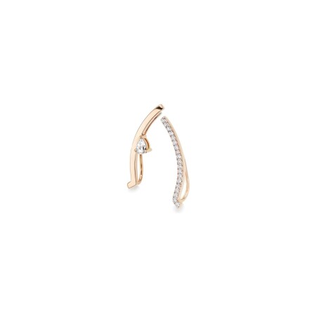 Tinmel earrings, pink gold and diamonds