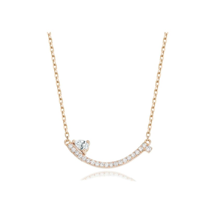 Tinmel necklace, pink gold and diamonds
