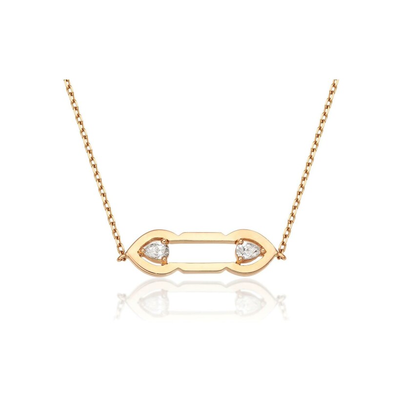 Tinmel necklace, pink gold and diamonds