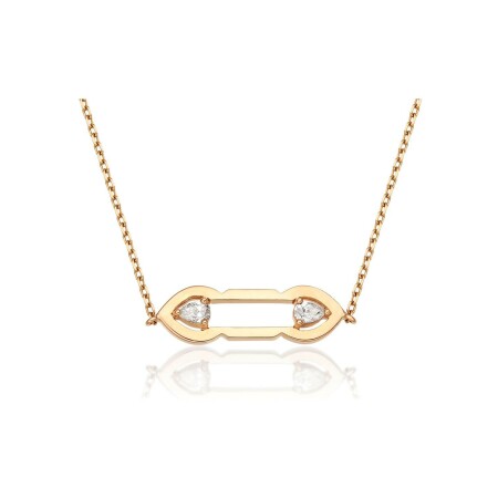 Tinmel necklace, pink gold and diamonds