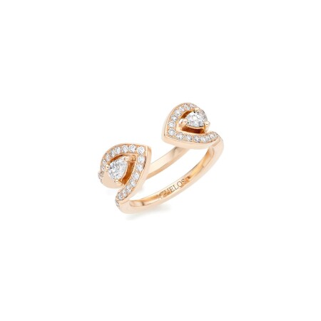 Tinmel ring, rose gold and diamonds