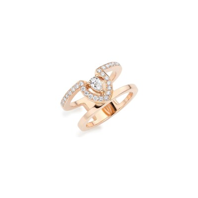 Tinmel ring, rose gold and diamonds